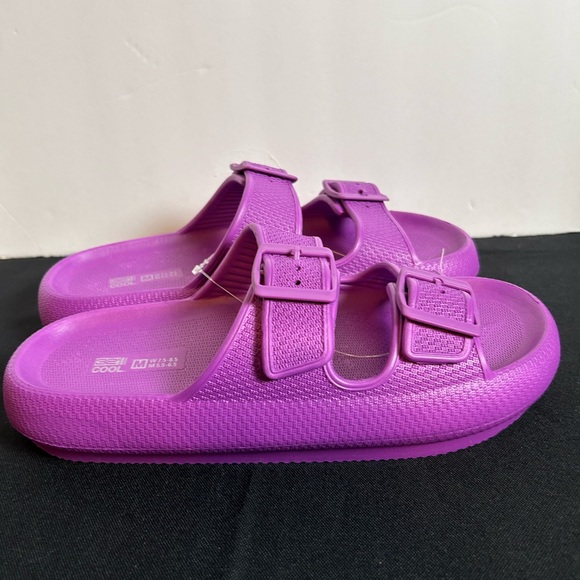 32 degrees- ladies M two band strap sandals plum colored NWOT - Picture 6 of 12